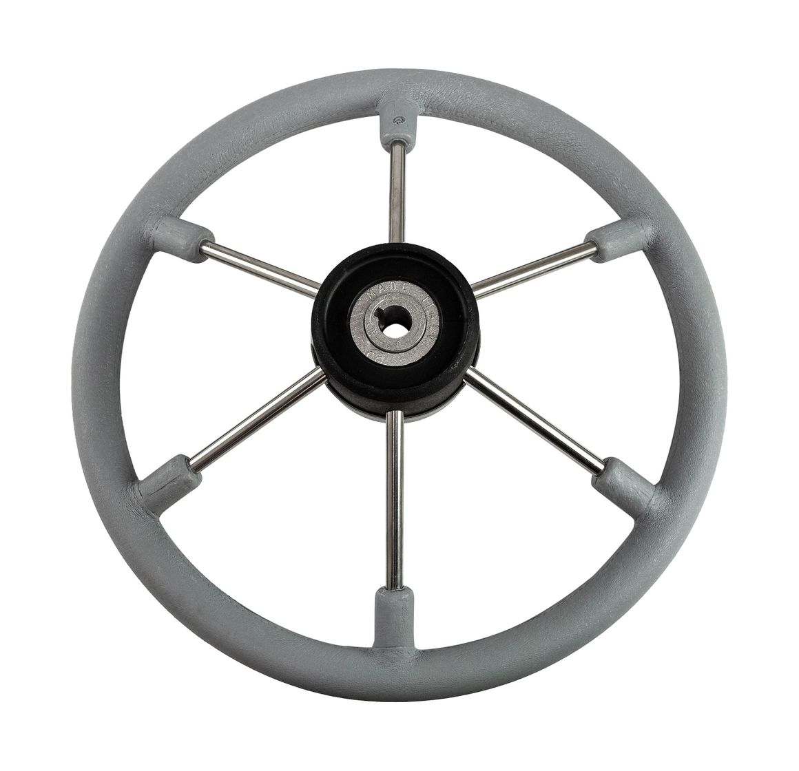 картинка Рулевое колесо LEADER TANEGUM серый обод серебряные спицы д. 400 мм