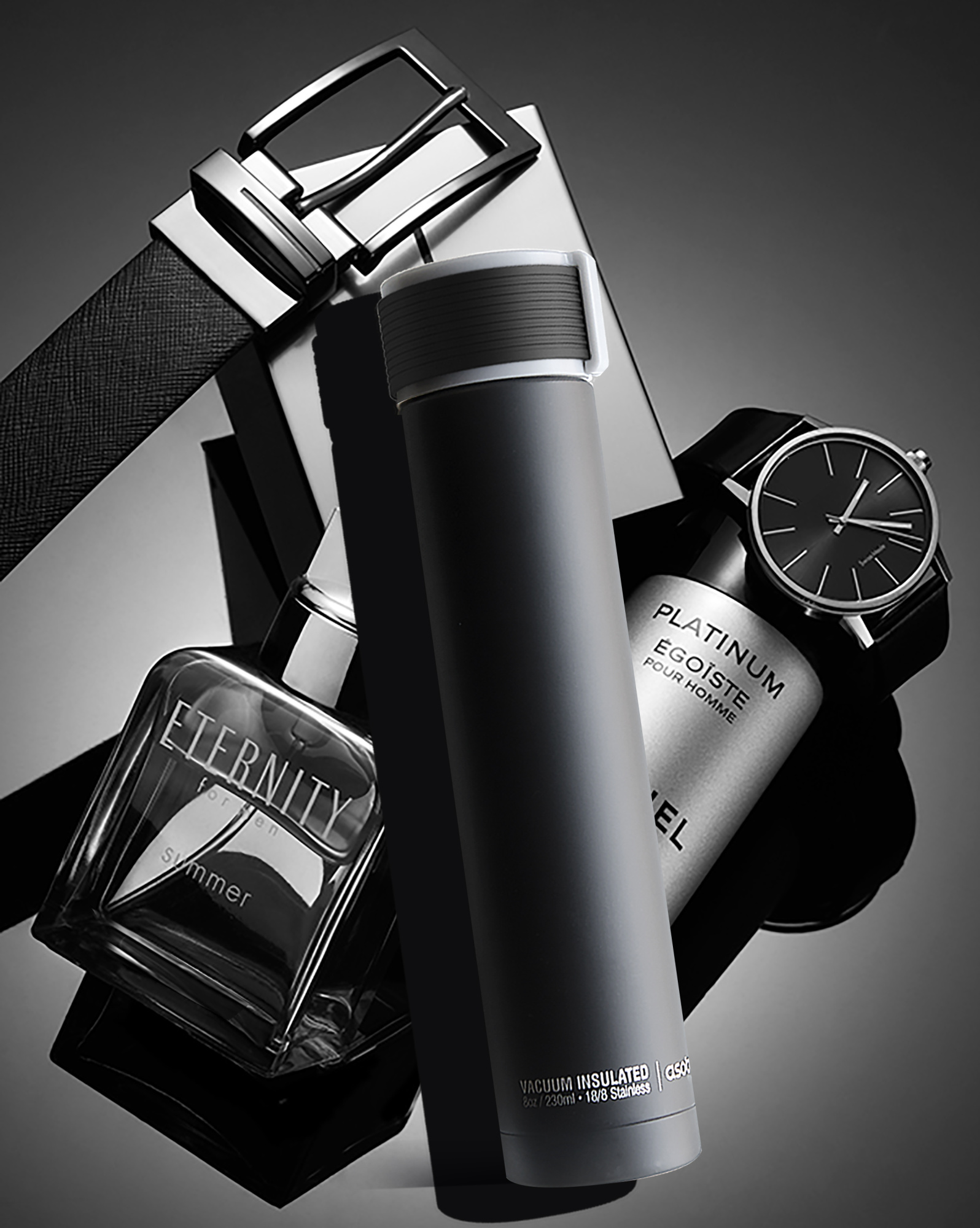 картинка Термос SKINNY MINI, 230 мл, черный