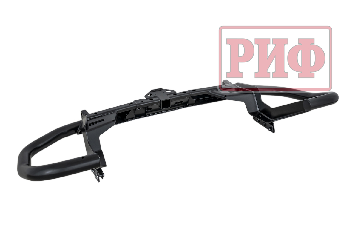 картинка Бампер РИФ задний Mitsubishi Pajero Sport 2021+ c квадратом