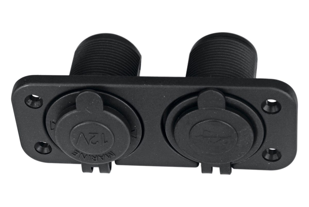 картинка Розетка комбинированная с USB РИФ 3,1А на монтажной панели