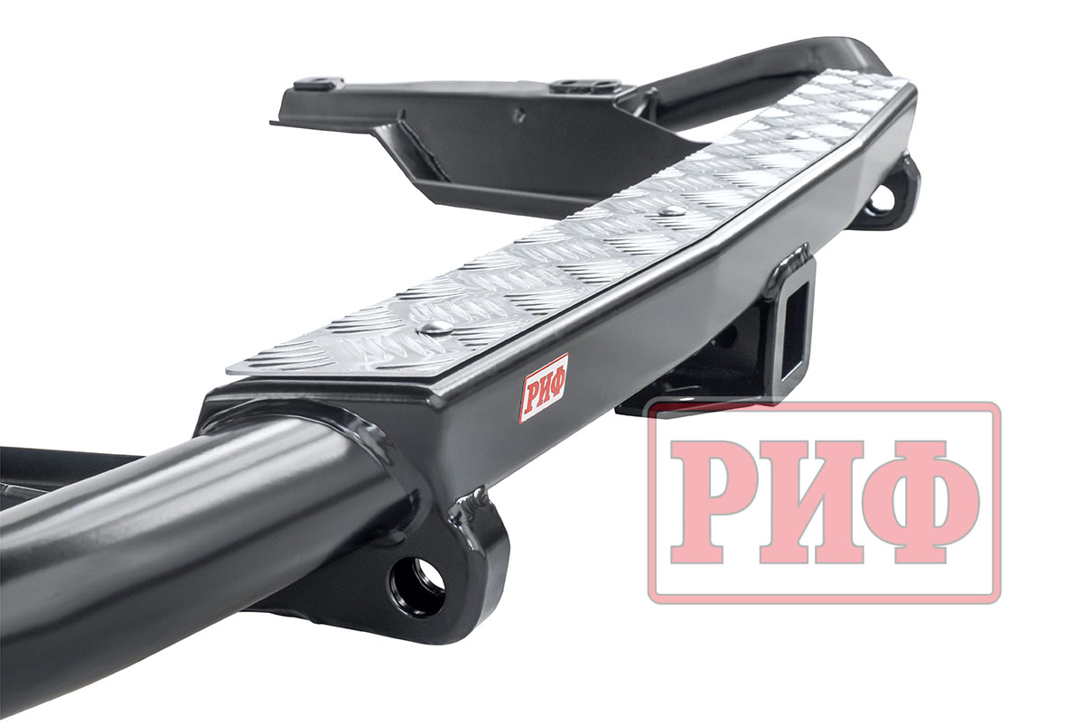 картинка Бампер задний РИФ Toyota Land Cruiser Prado 120 c квадратом под фаркоп