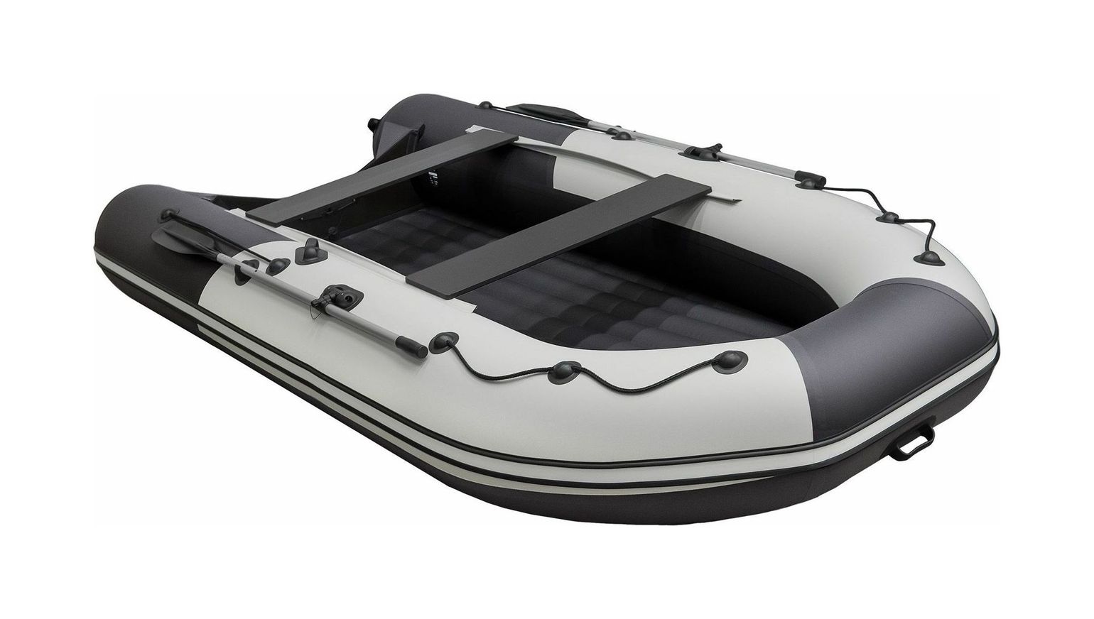 картинка Надувная лодка ПВХ, Ривьера Компакт 3800 НДНД Комби, светло-серый/черный