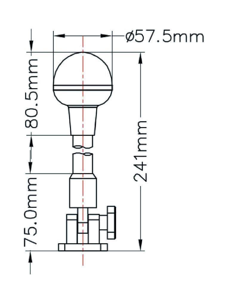 картинка Огонь топовый на стойке 241 мм, светодиодный