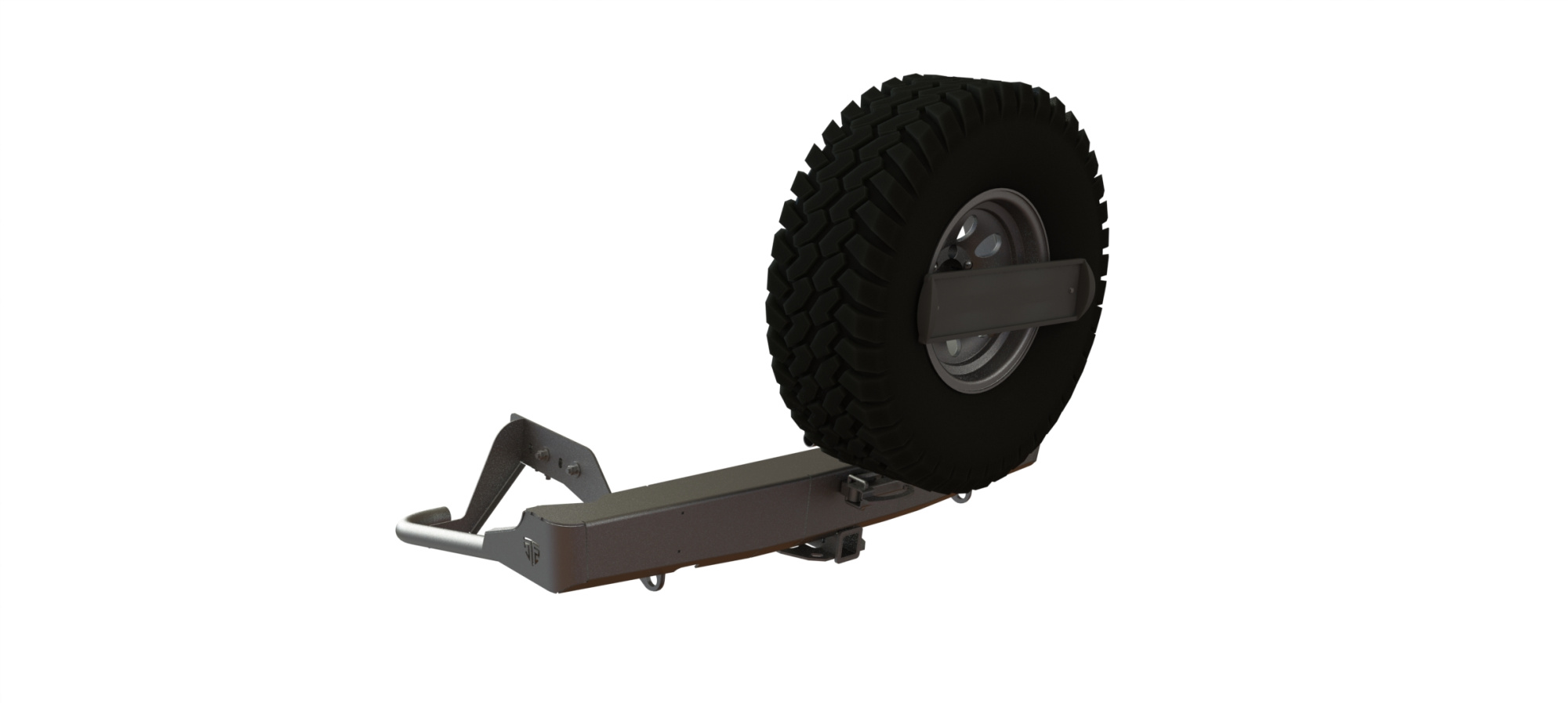 картинка Бампер силовой задний Mitsubishi L200 2015+/Fiat Fullback квадрат, калитка центр