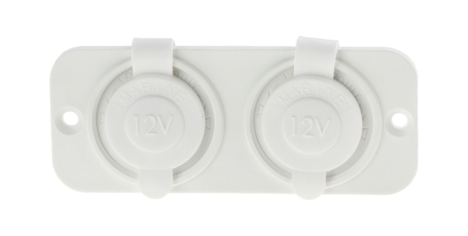 картинка Панель с двумя разъёмами прикуривателя, белая