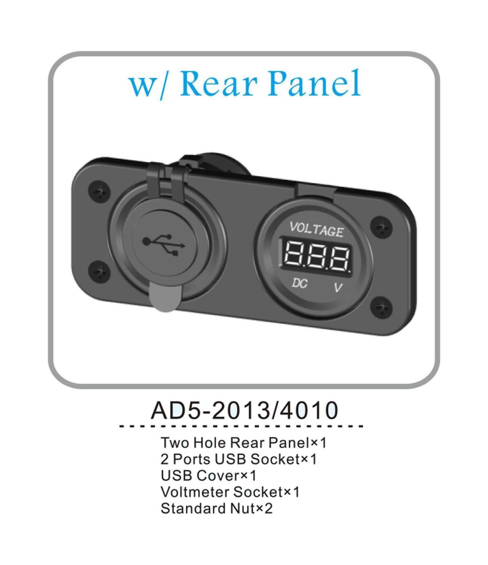 картинка Разъем USB 5в 3.1А и цифровой вольтметр