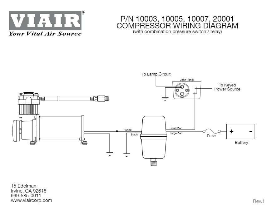 картинка Пневмосистема VIAIR к-т 400С Ресивер 9 л 