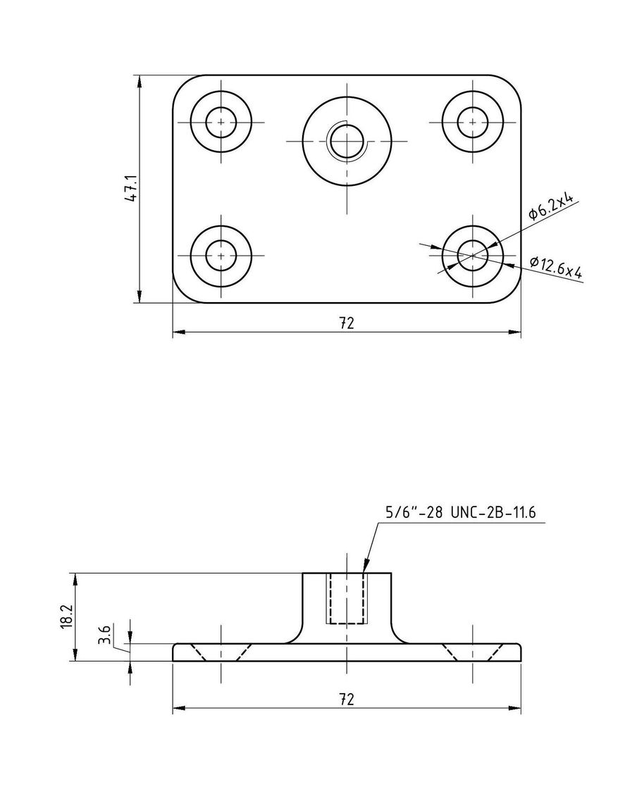 картинка Кронштейн палубный с винтом