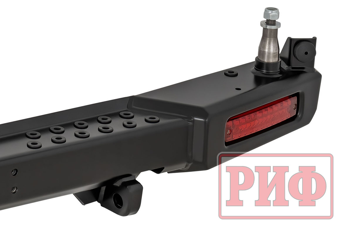 картинка Бампер задний РИФ УАЗ Буханка с фонарями, калиткой, возможностью установки фаркопа, лифт 65 мм