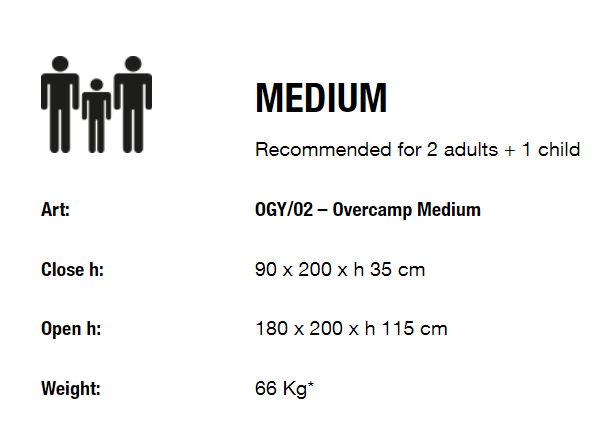 картинка Автопалатка OVERCAMP MEDIUM тент синий, лестница 215 мм