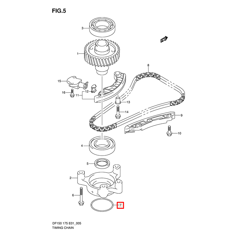 картинка Кольцо уплотнительное Suzuki DF150-350A (09280-70012) (Suzuki)