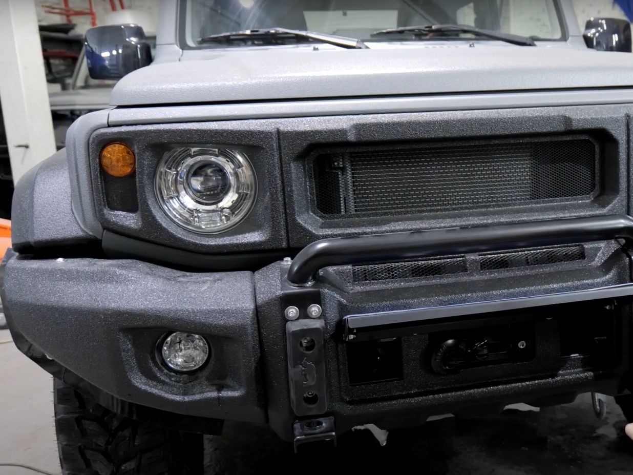 картинка Передний силовой бампер со скрытой установкой лебедки - Suzuki Jimny, под проект HUSKY