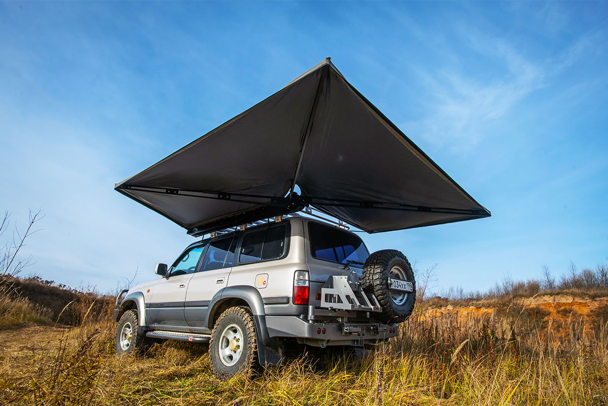 картинка Маркиза автомобильная РИФ веерная, безопорная 2х2,3 м (левая)