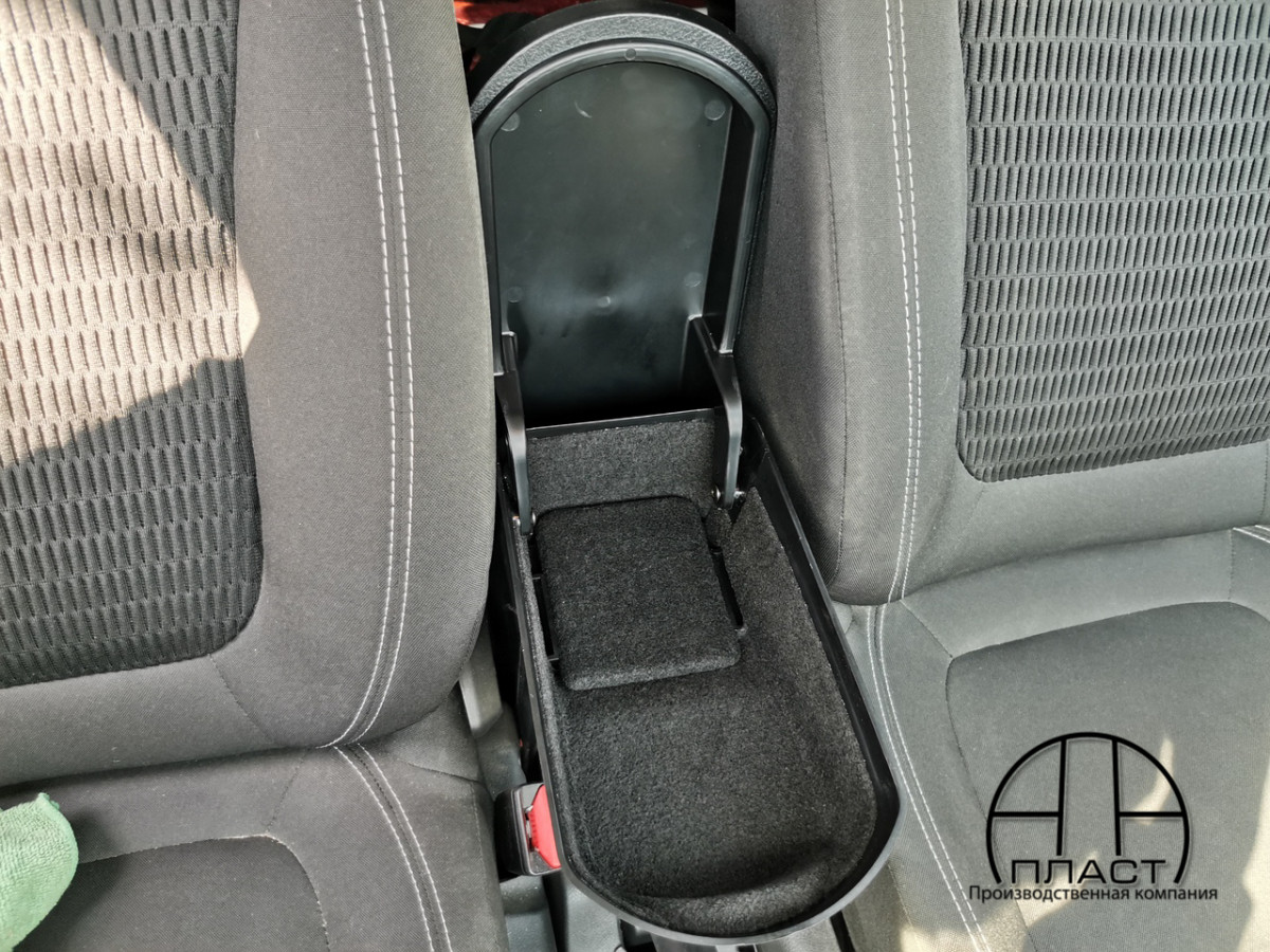 картинка Подлокотник «ArBox2» + адаптер для  Renault: Kaptur, Серая  Эко-Кожа