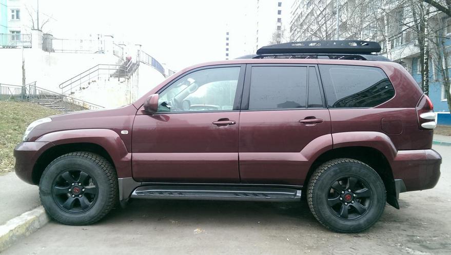 картинка Багажник аэродинамический алюминиевый для Toyota Land Cruiser Prado 120