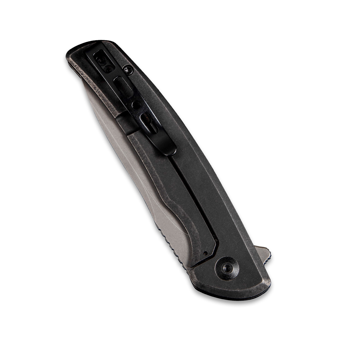 картинка Складной нож SENCUT Tynan 10Cr15CoMoV Steel Gray Stonewashed Handle Stainless Black