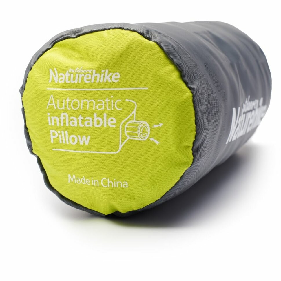картинка Подушка Naturehike NH17A001-L самонадувающаяся зеленая, 6927595746240