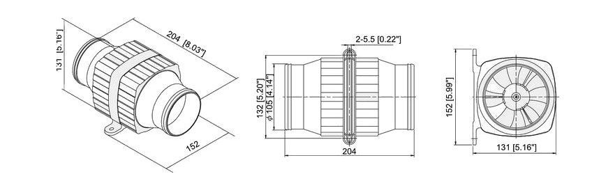 картинка Вентилятор электрический 12 В, 10А, 6500 л/мин