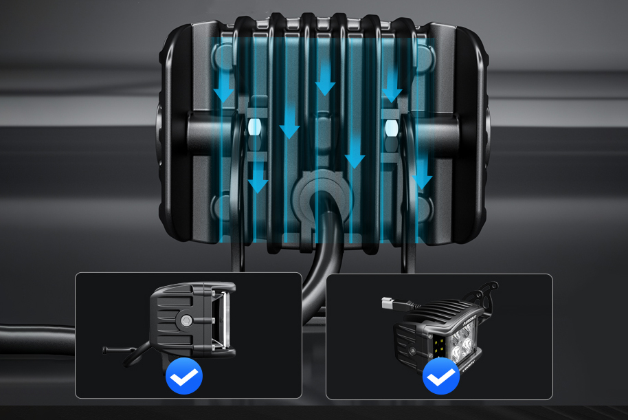картинка Светодиодные фары рабочего света AURORA 102x76 мм 40W LED
