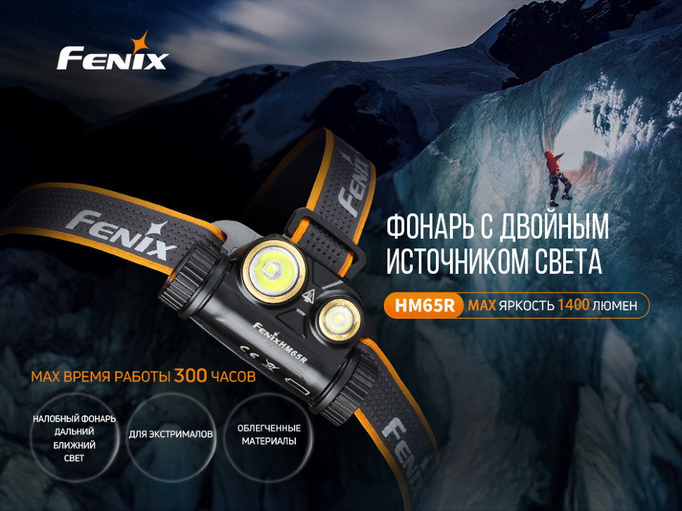 Набор Fenix HM65R LED Headlight+E01 V2.0