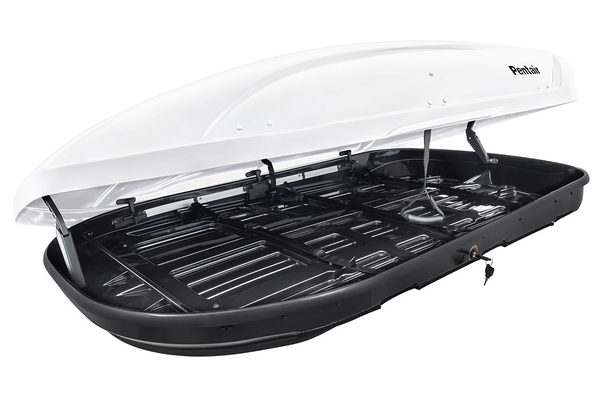 картинка Бокс автомобильный на крышу Pentair CARAVAN 600L белый глянец, двусторонний