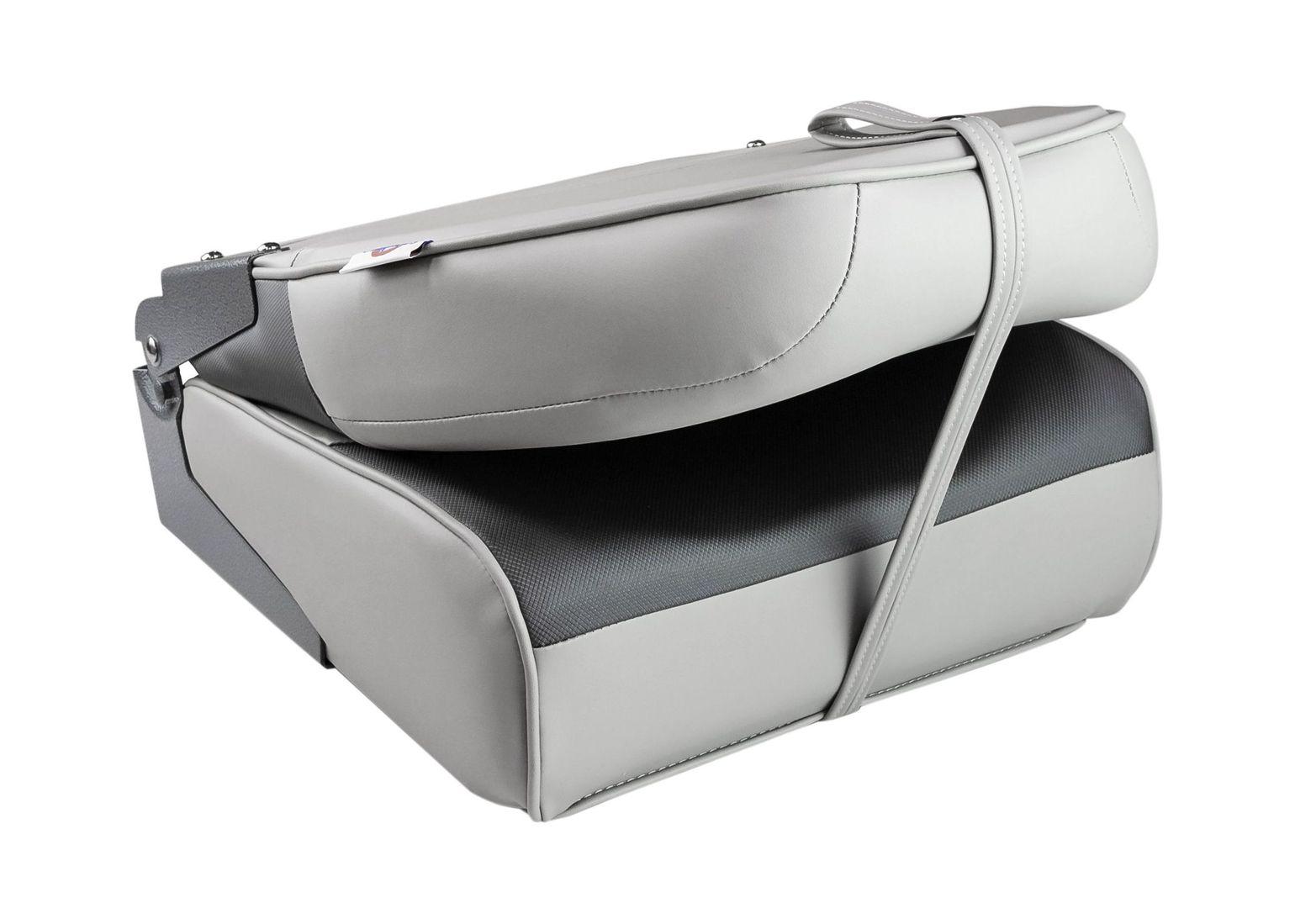 картинка Кресло складное мягкое PREMIUM WAVE, цвет серый/черный