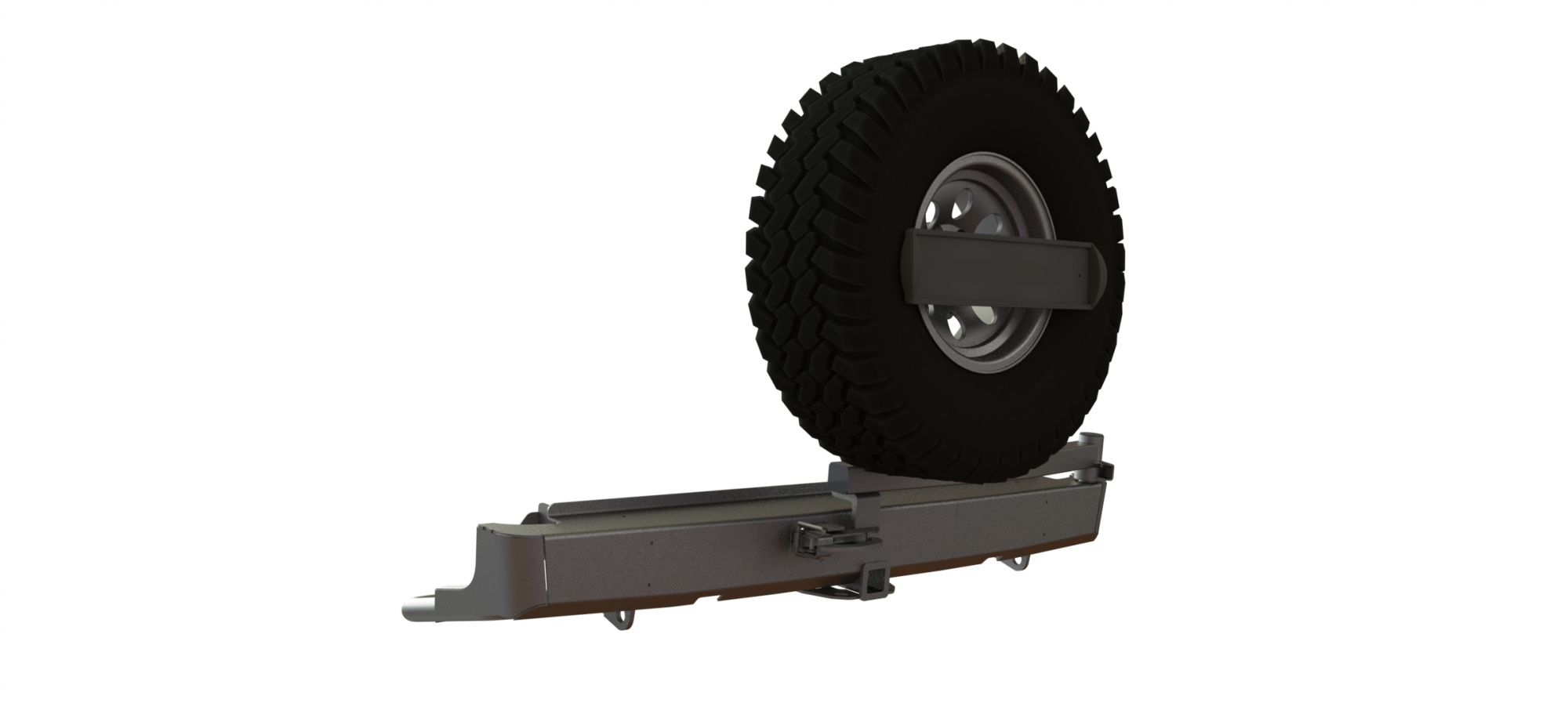 картинка Бампер силовой задний Nissan Navara квадрат, калитка центр