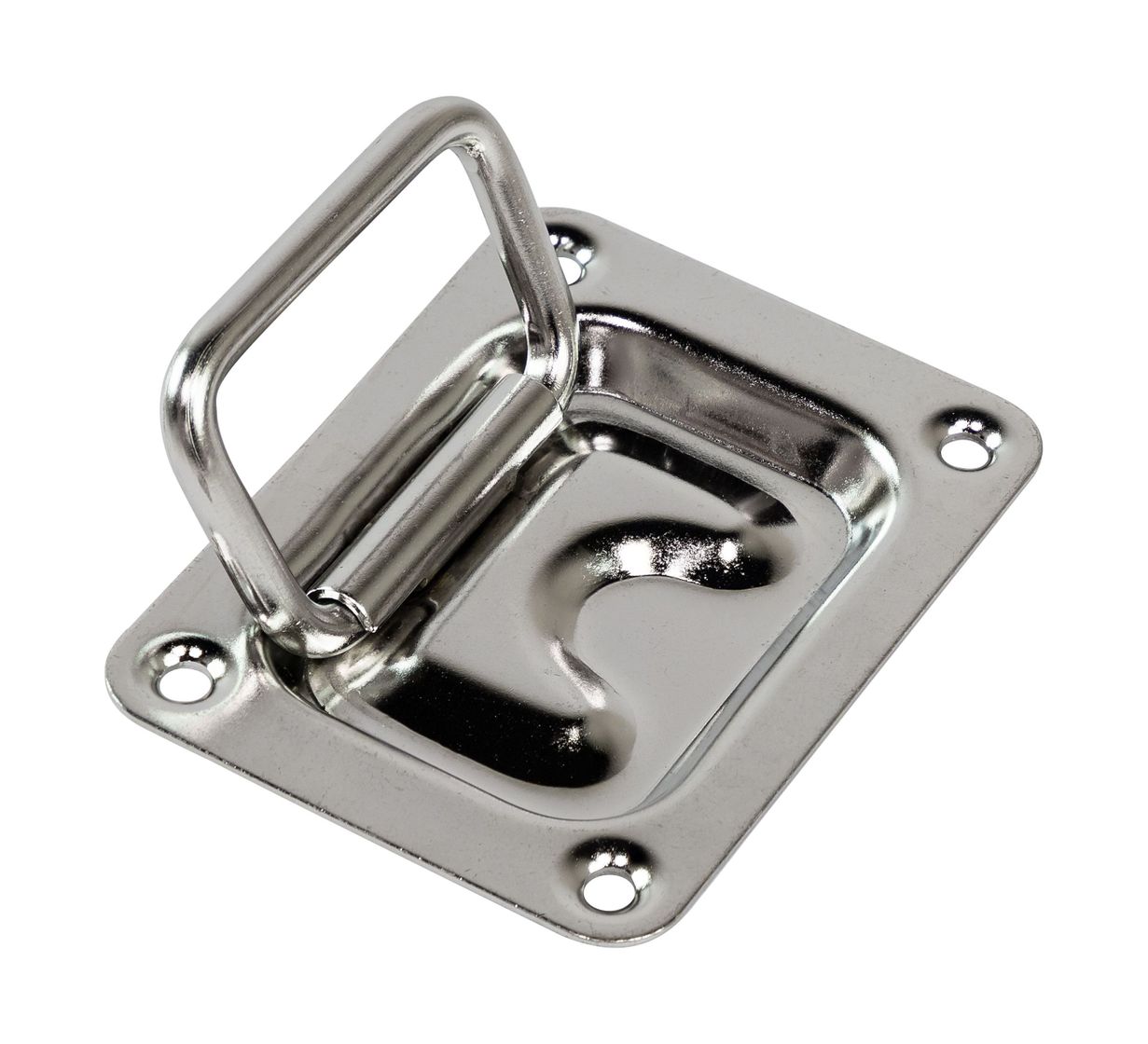 картинка Ручка палубная потайная 76х57 мм, нержавеющая