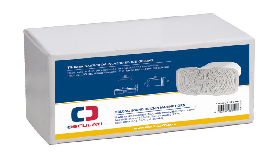 картинка Сигнал звуковой электрический врезной, Osculati