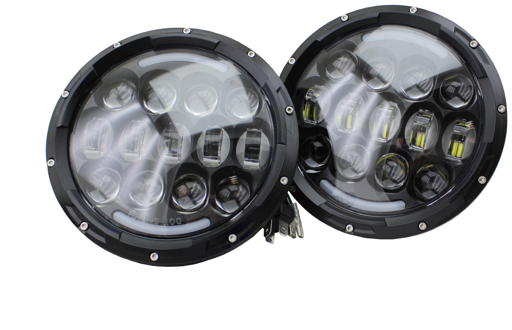 картинка Фара УАЗ, Нива, Дефендер 105Вт, 177х177х75мм, 13 диодов, 12В redBTR