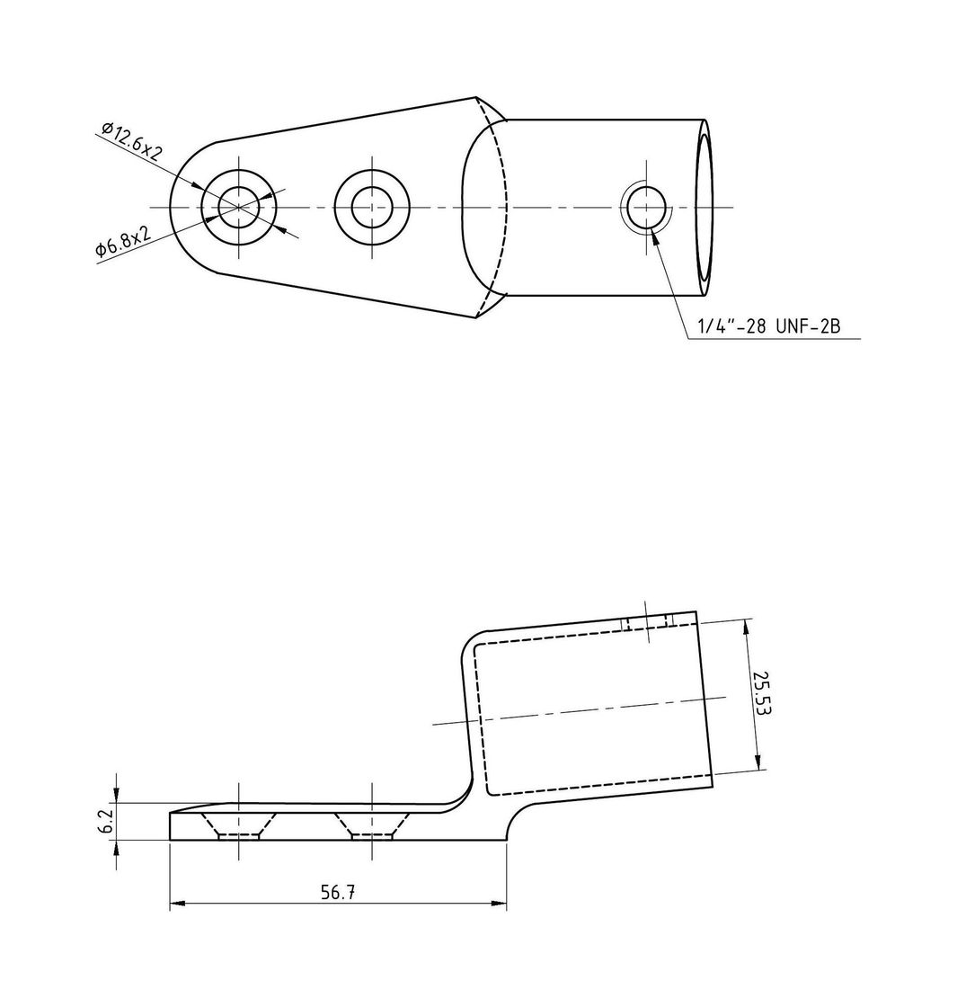 картинка Крепление леера 1" (25,4 мм)