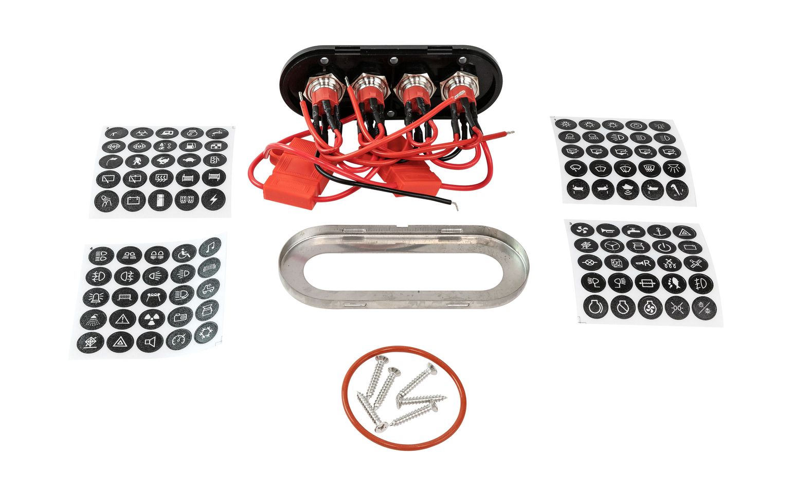 картинка Панель бортового питания, 4 кнопки, Marine Rocket