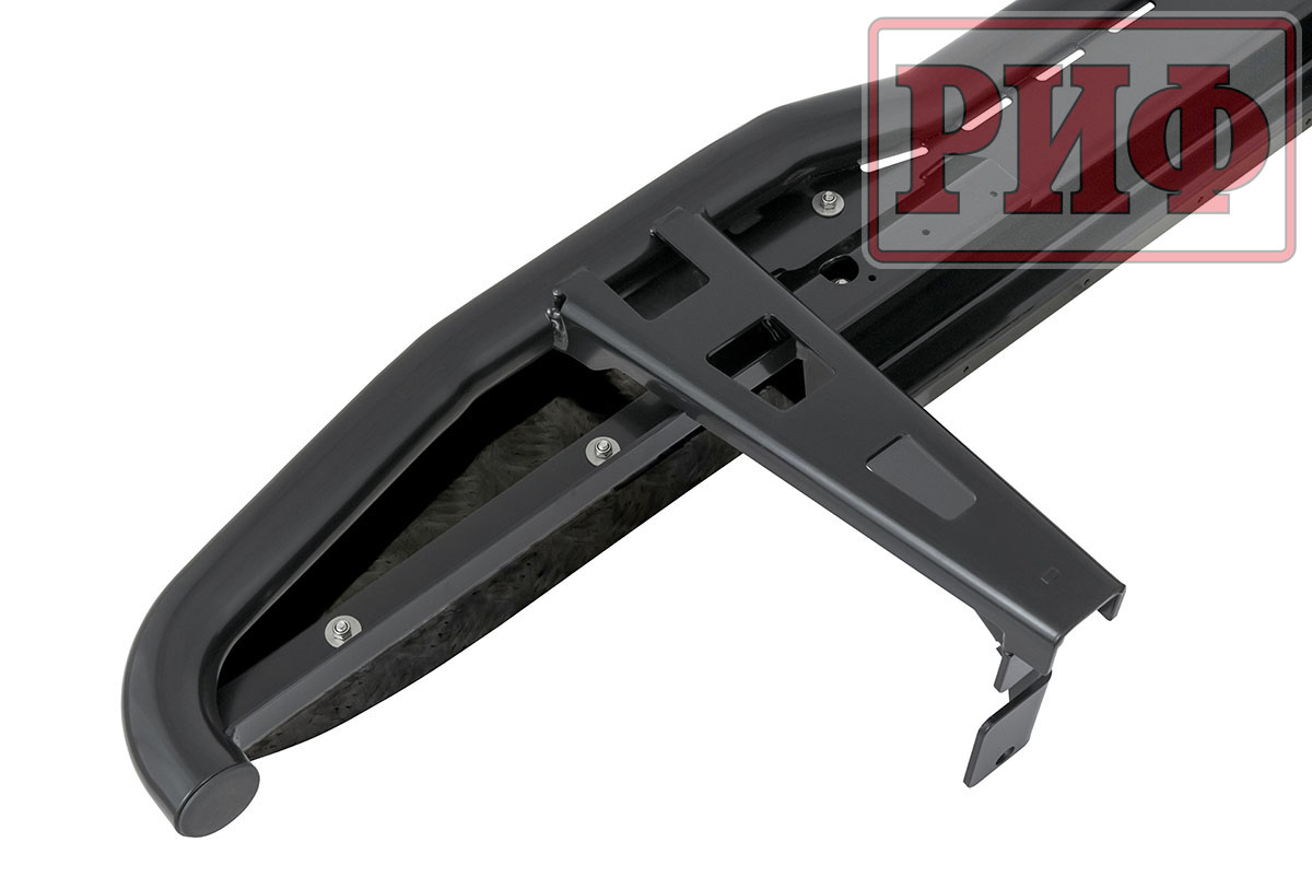 картинка Пороги Toyota Land Cruiser Prado 150 чёрные силовые РИФ