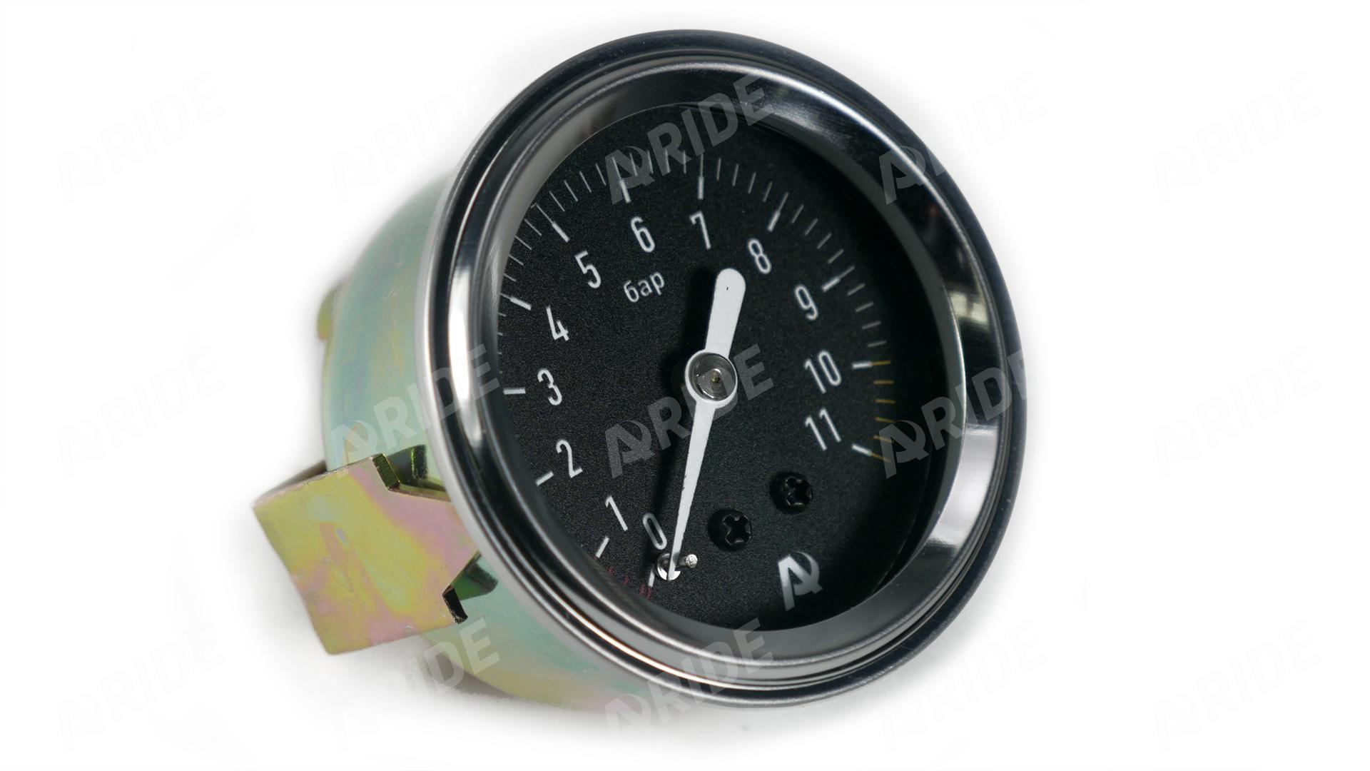 картинка Манометр ARIDE 51 мм, 1х11 бар (160 PSI), 2", черный