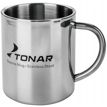 картинка Термокружка ТОНАР 350ML металлическая, с пластиковой крышкой+карабин