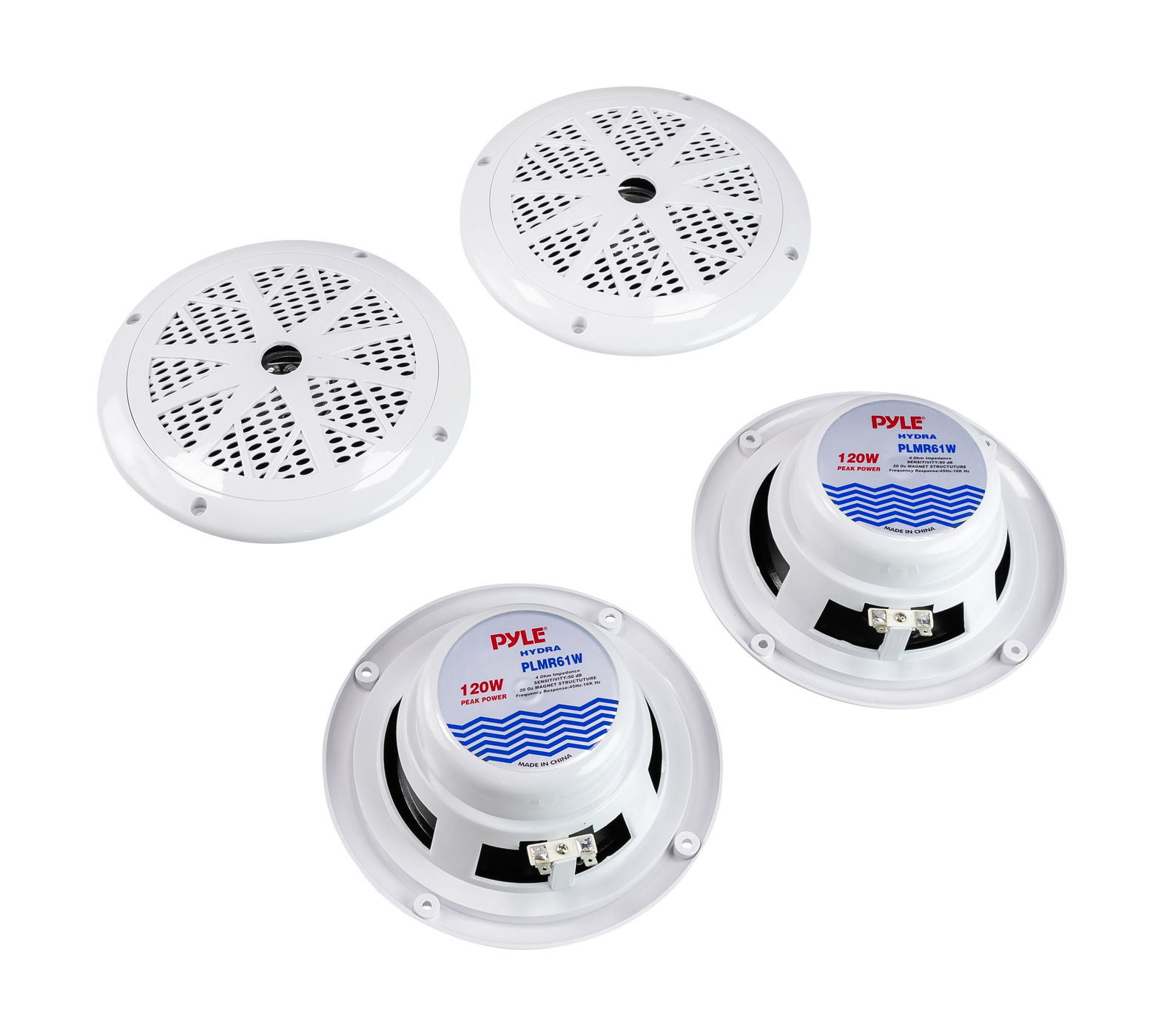 картинка Морская акустика 1DIN PYLE PLMRKT38W, комплект