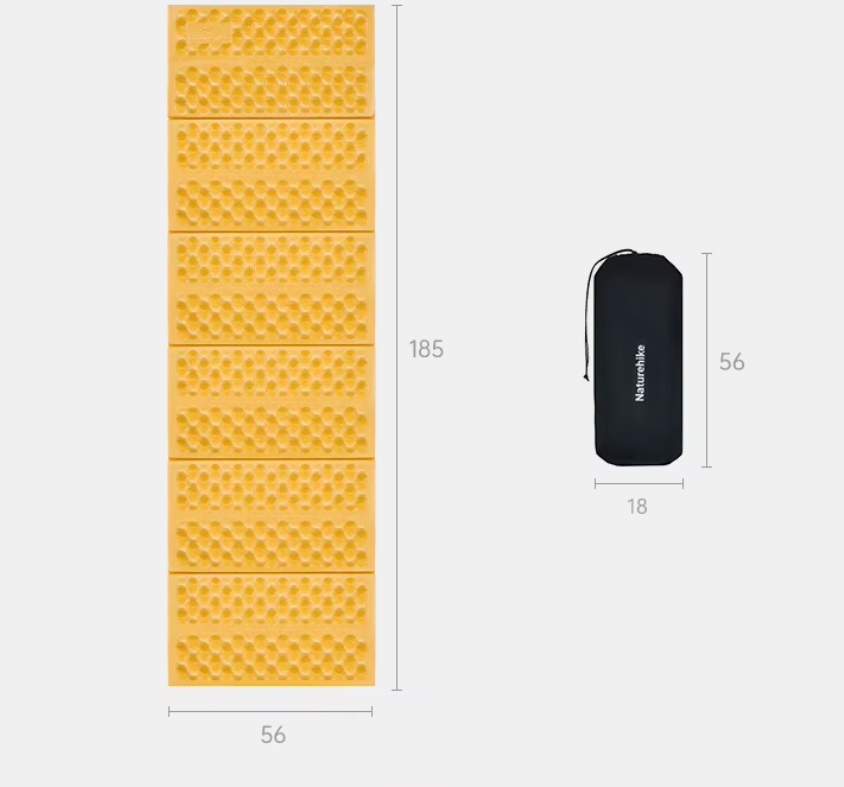 картинка Коврик туристический Naturehike 185х65х2,5 см. IXPE, желтый