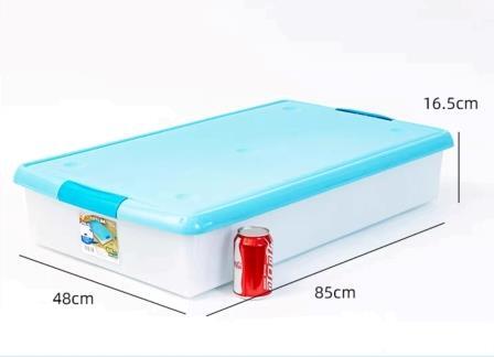 картинка Короб для хранения IRIS THIN BOX 85л, прозрачный-голубой