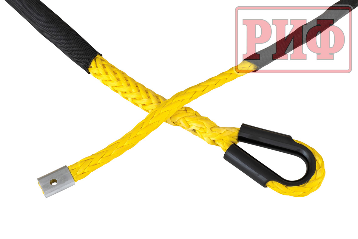 картинка Трос для лебёдки синтетический РИФ 12 мм/26 м, желтый