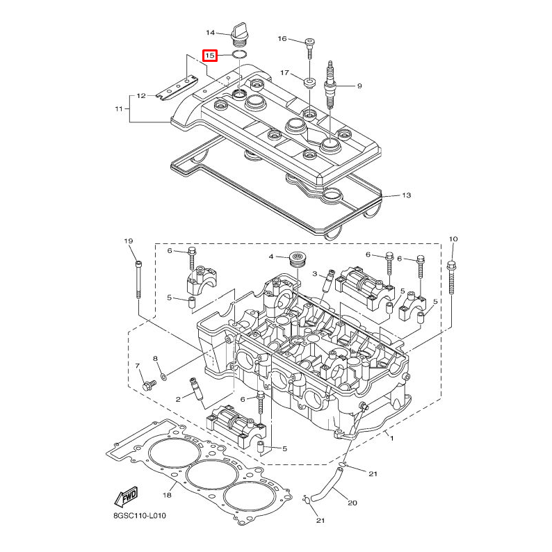 картинка Кольцо уплотнительное Yamaha (93210-19123) (PREMARINE)