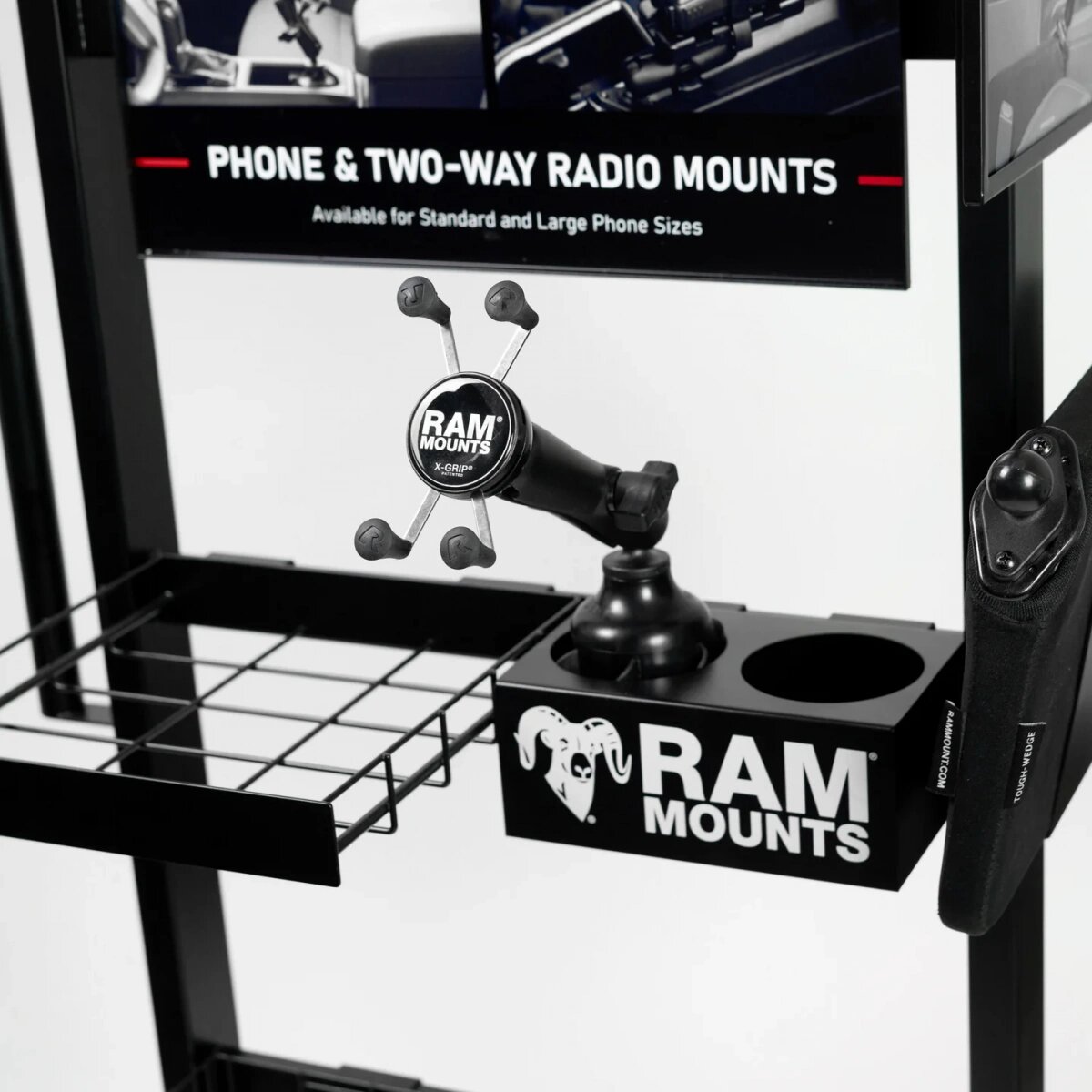 Напольная стойка RAM® с корзинами RAM-DISPLAY-MODULAR1-GENERIC