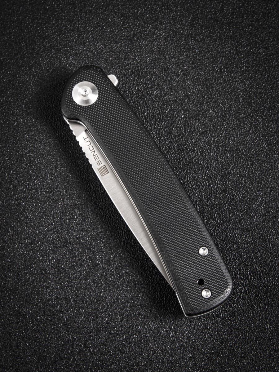 картинка Складной нож SENCUT Neches 10Cr15CoMoV Steel Satin Handle G10 Black