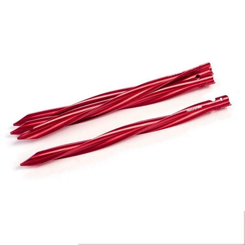 картинка Колышки Naturehike NH17D024-D спиральный алюминиевый 15см  S (8шт) красный, 6927595723333