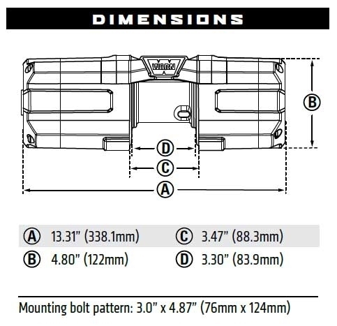 картинка Лебедка WARN AXON 45RC (короткий барабан)