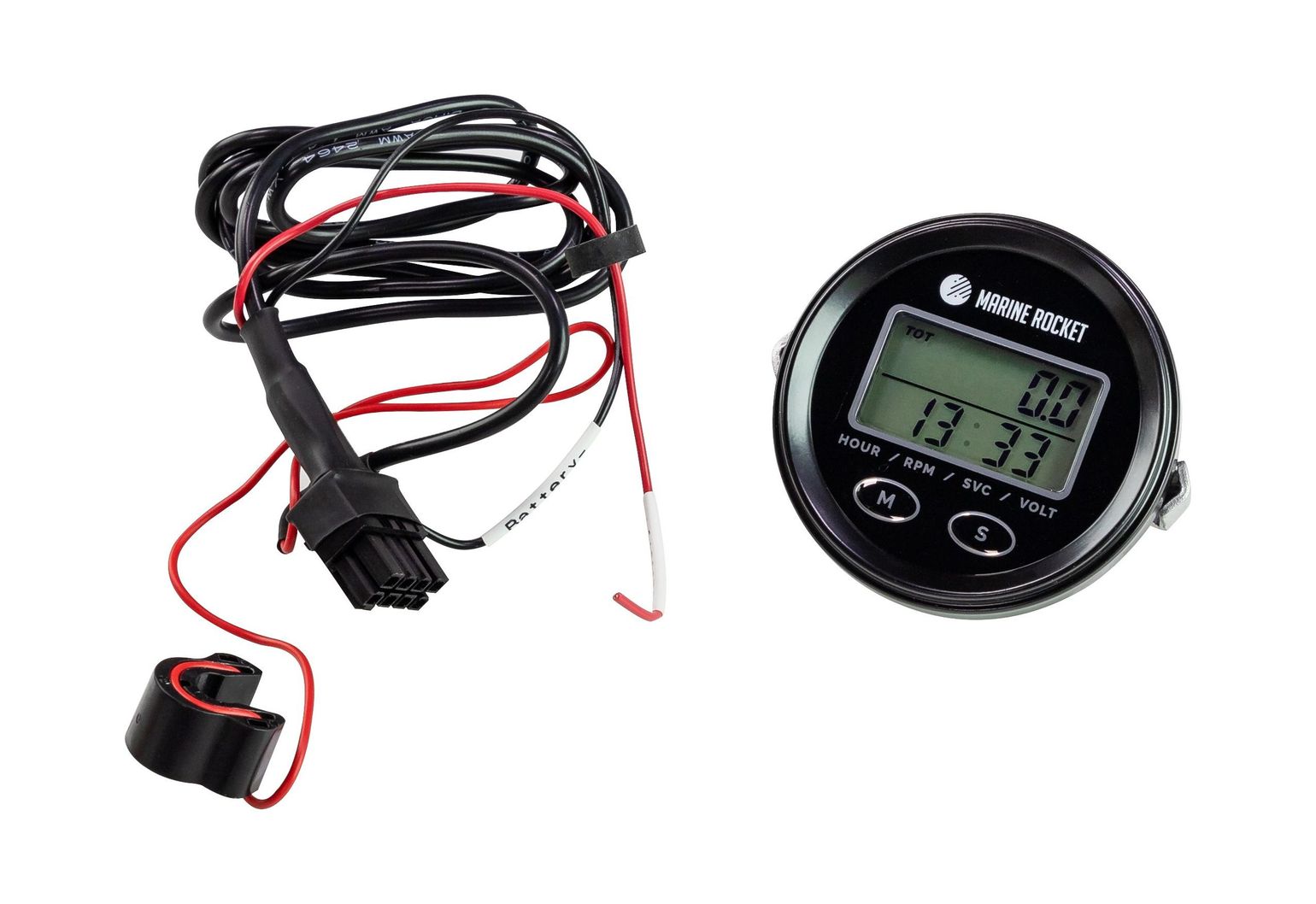 картинка Тахометр универсальный со счетчиком моточасов, подсветкой и внешним питанием