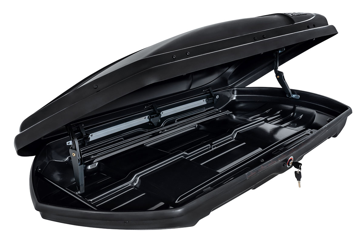 картинка Бокс автомобильный на крышу Pentair COBRA 390L черный глянец, двусторонний