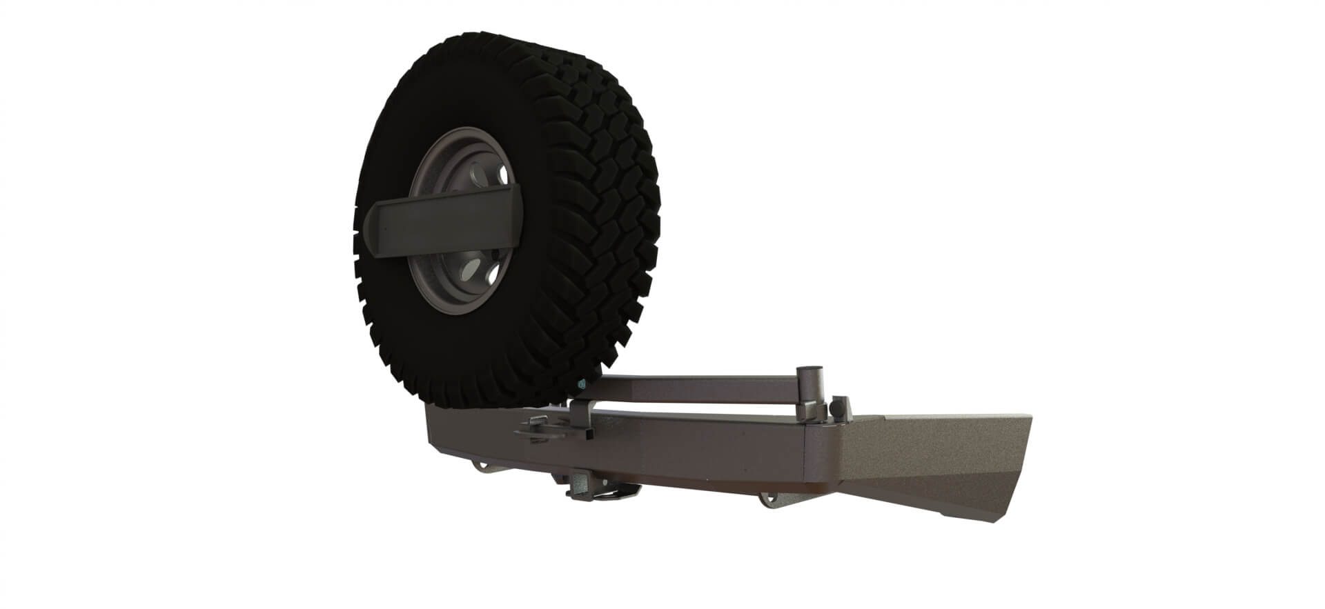 картинка Бампер силовой задний Mitsubishi Pajero Sport 2008-2015 квадрат, калитка центр