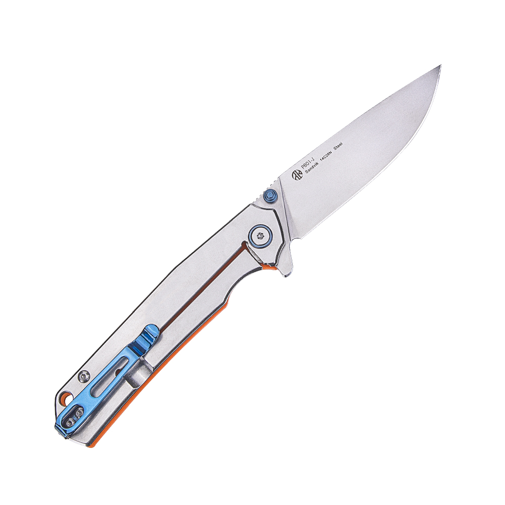 картинка Нож Ruike P801-J серебристо-оранжевый