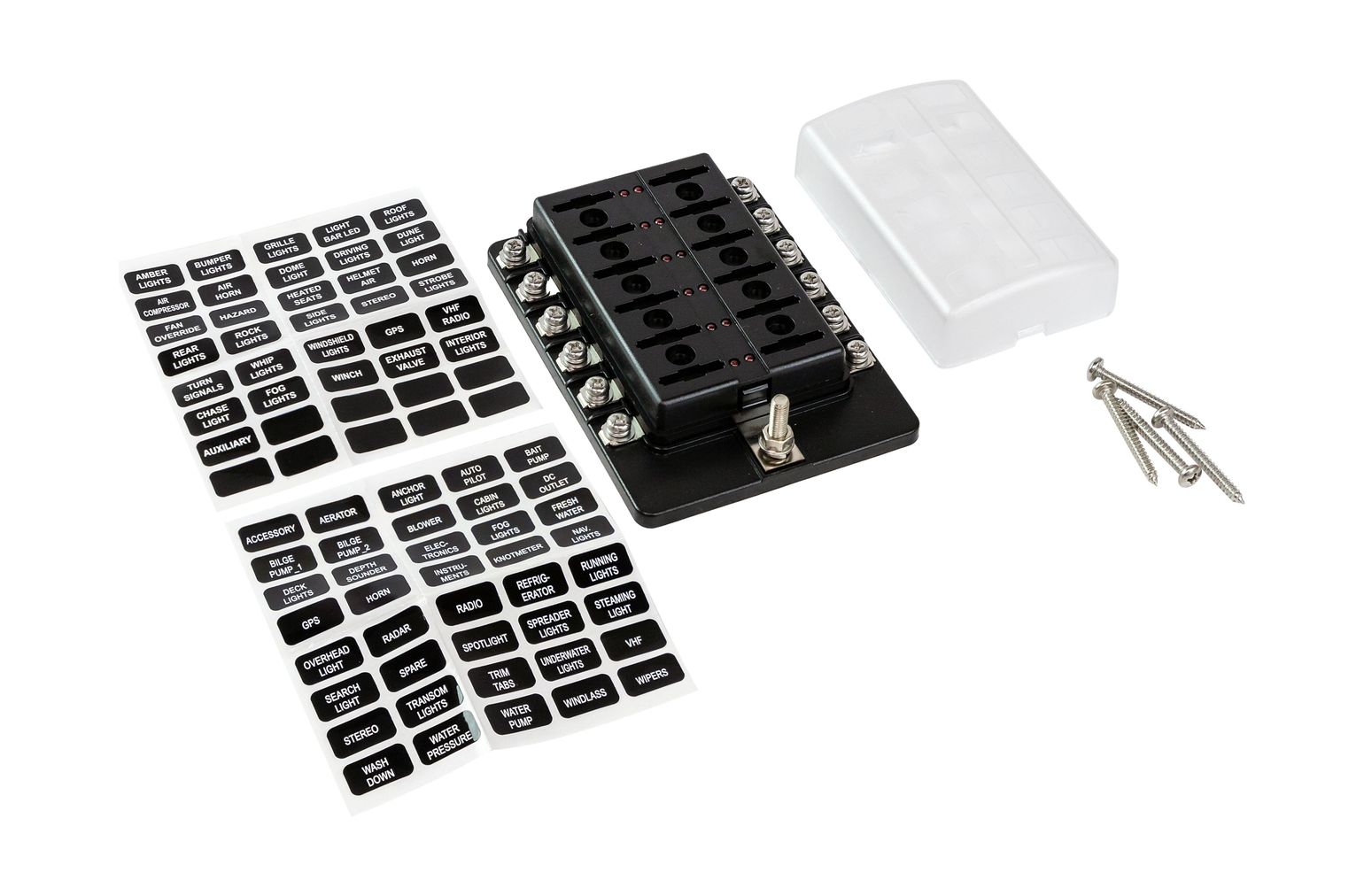 картинка Блок на 12 предохранителей с индикацией исправности предохранителя, Marine Rocket