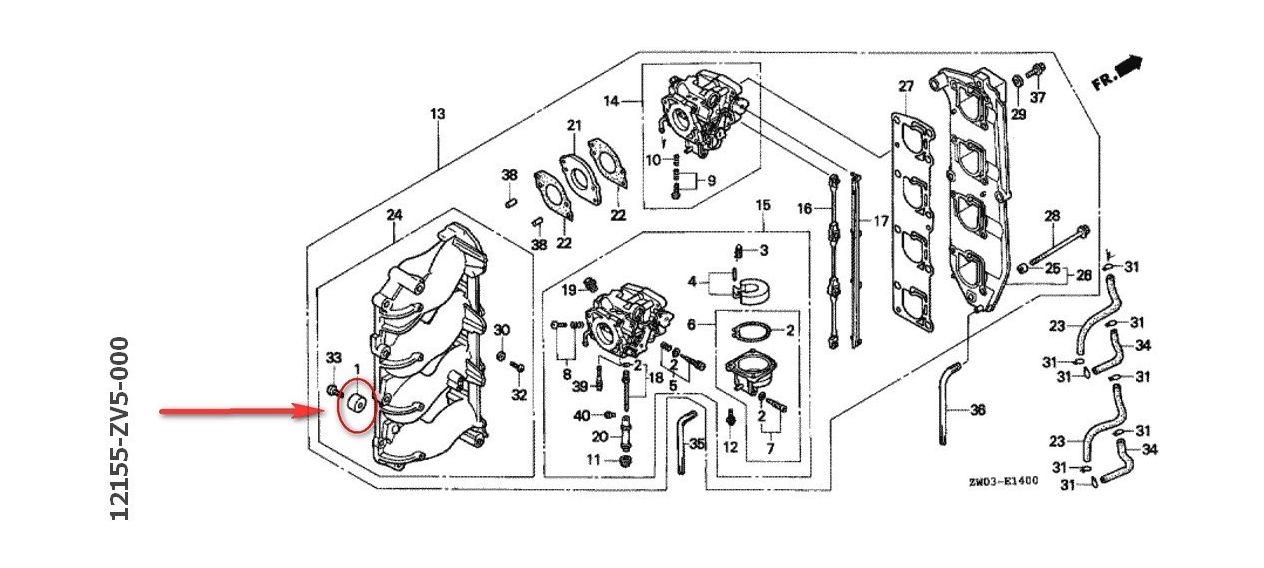 картинка Анод алюминиевый Honda 25-225